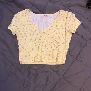 Yellow floral shirt
